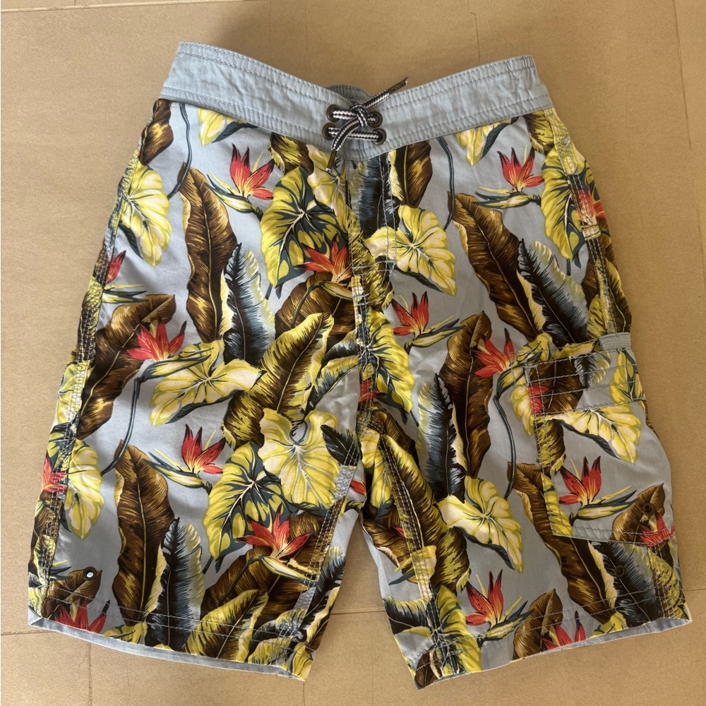 Tailor Vintage Boys REVERSIBLE Tropical Print Board Shorts Swim Shorts